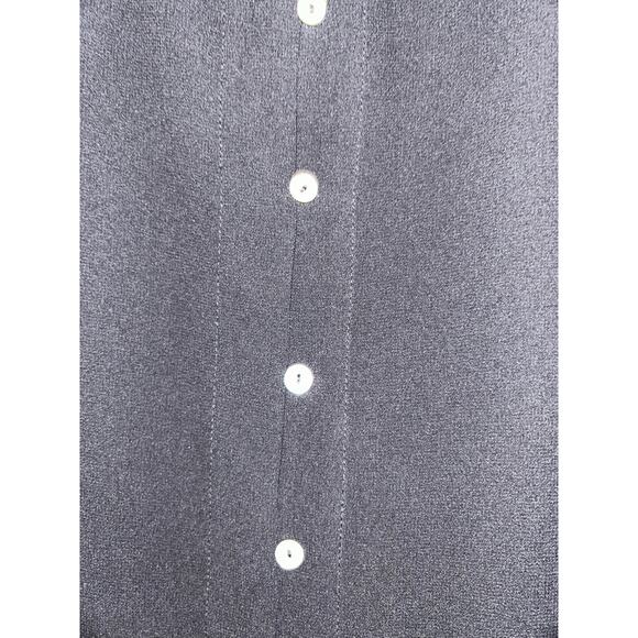 Eloquii Preppy Dark Academia Studious Sheer Black Long Sleeves Blouse Top - Picture 6 of 11